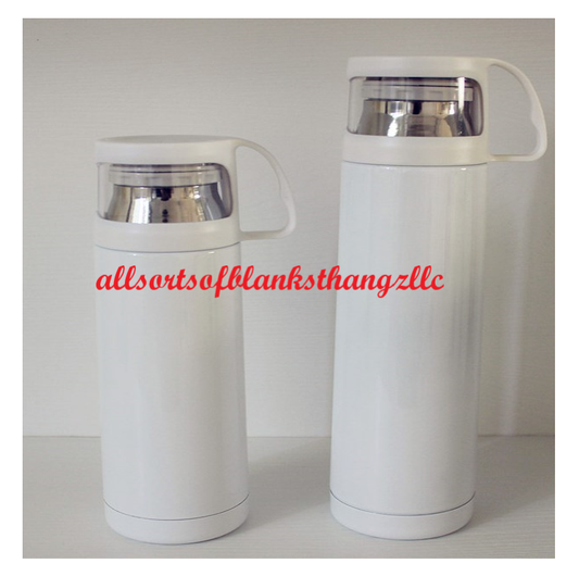 Blank Sublimation Canister w/lid as a cup.